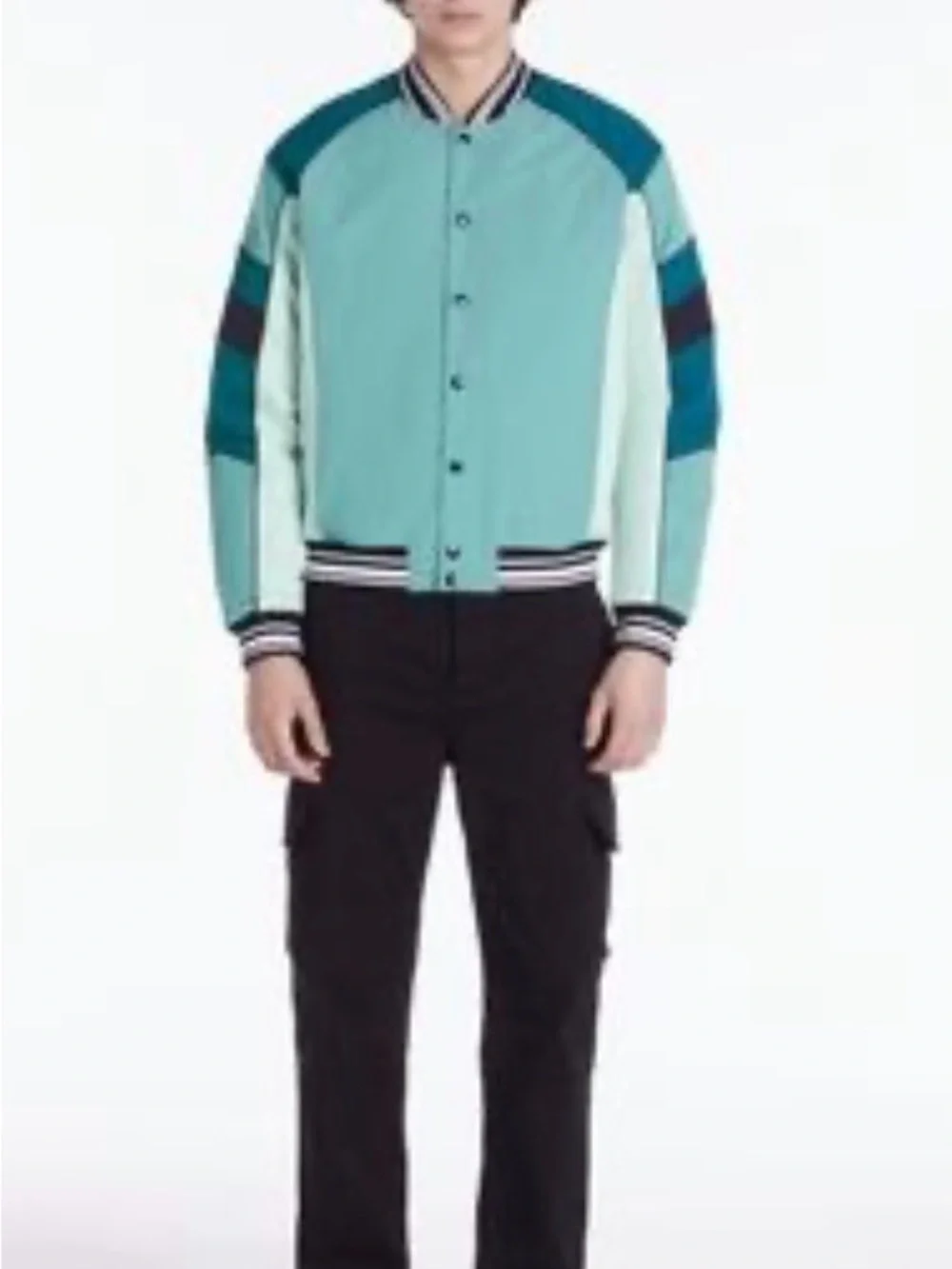 The Kooples Color Block Quilted Bomber Jacket Size L